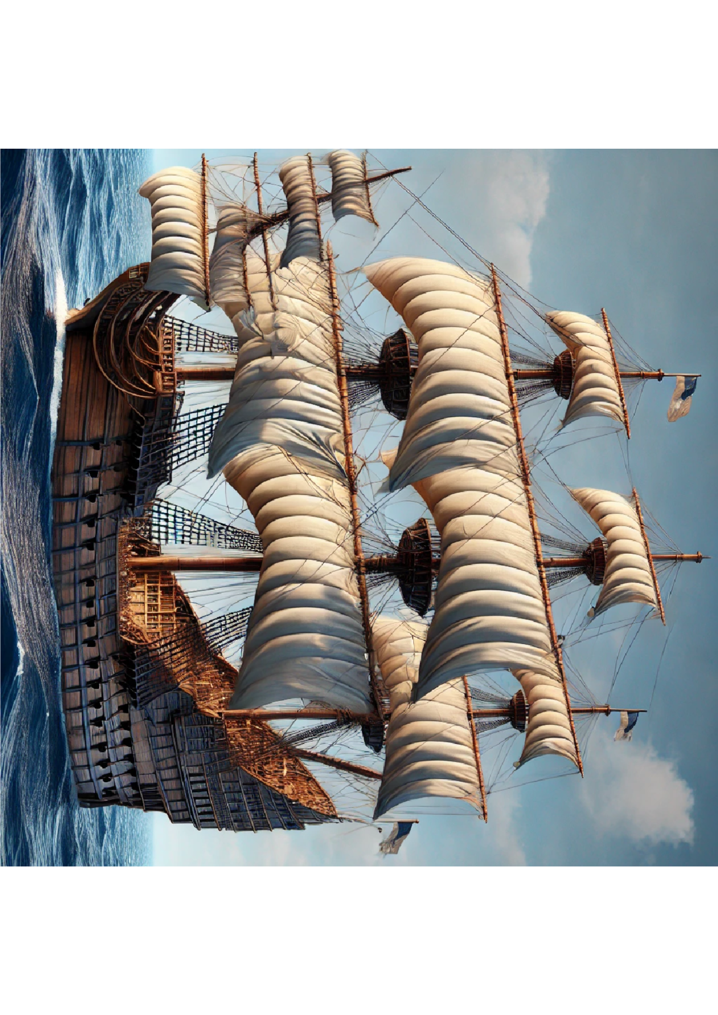 Reispapier für Decoupage Mittelalterliches Segelschiff Voll Kat. Nr. 1412
