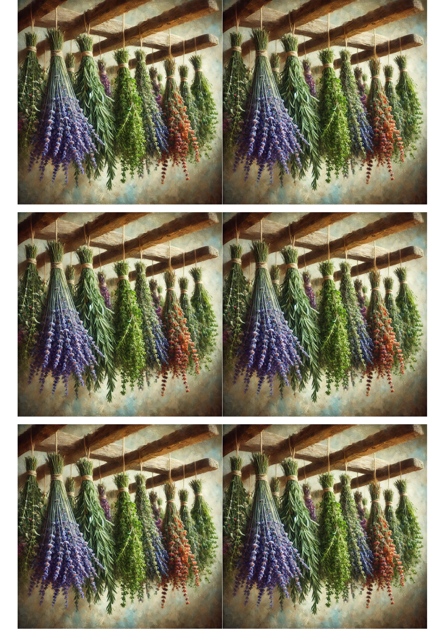 Reispapier für Decoupage Kräutercollage Kat. Nr. 2743
