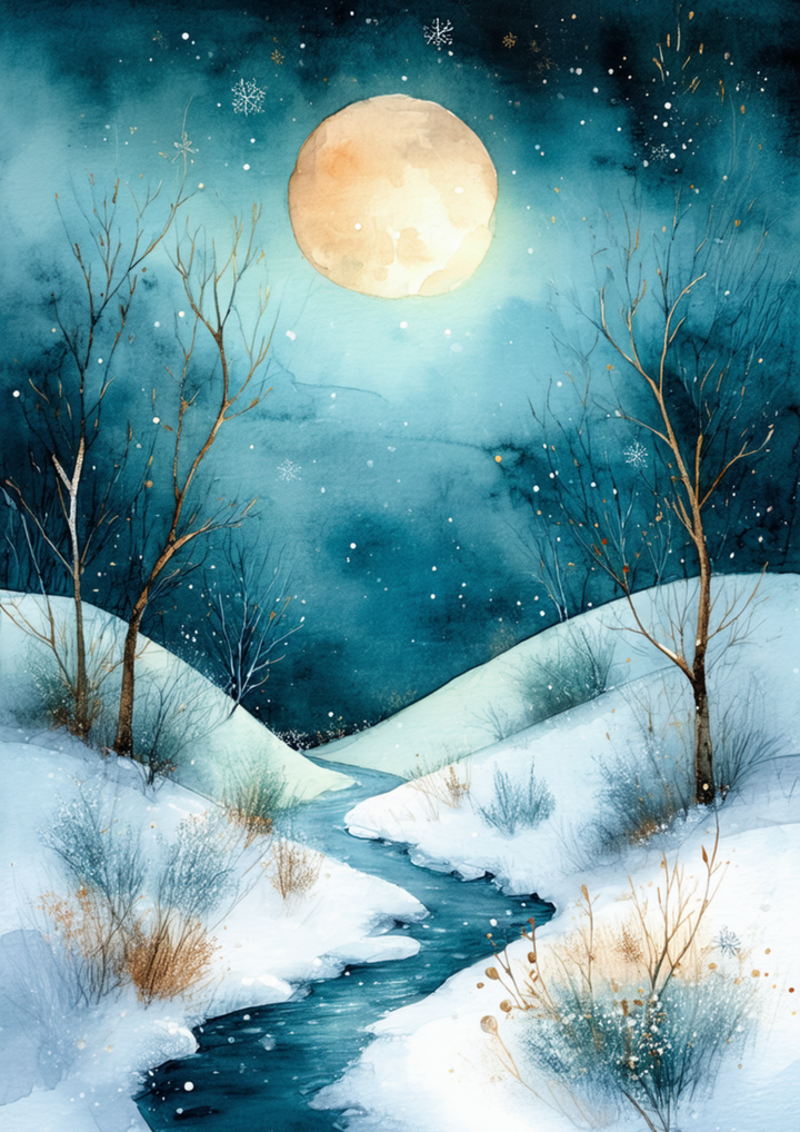 Rice Paper For Decoupage Winter Landscape Full Cat. No. 10015