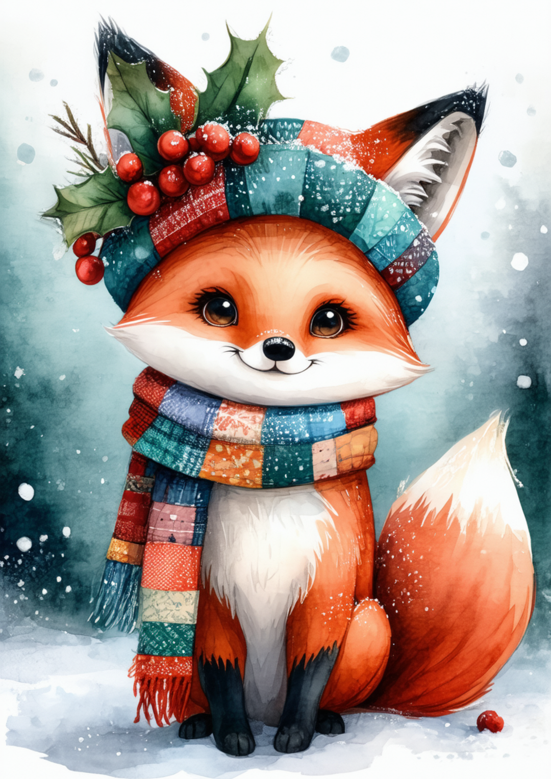 Rice Paper For Decoupage  Little Patchwork Fox Full Cat. No. 10063