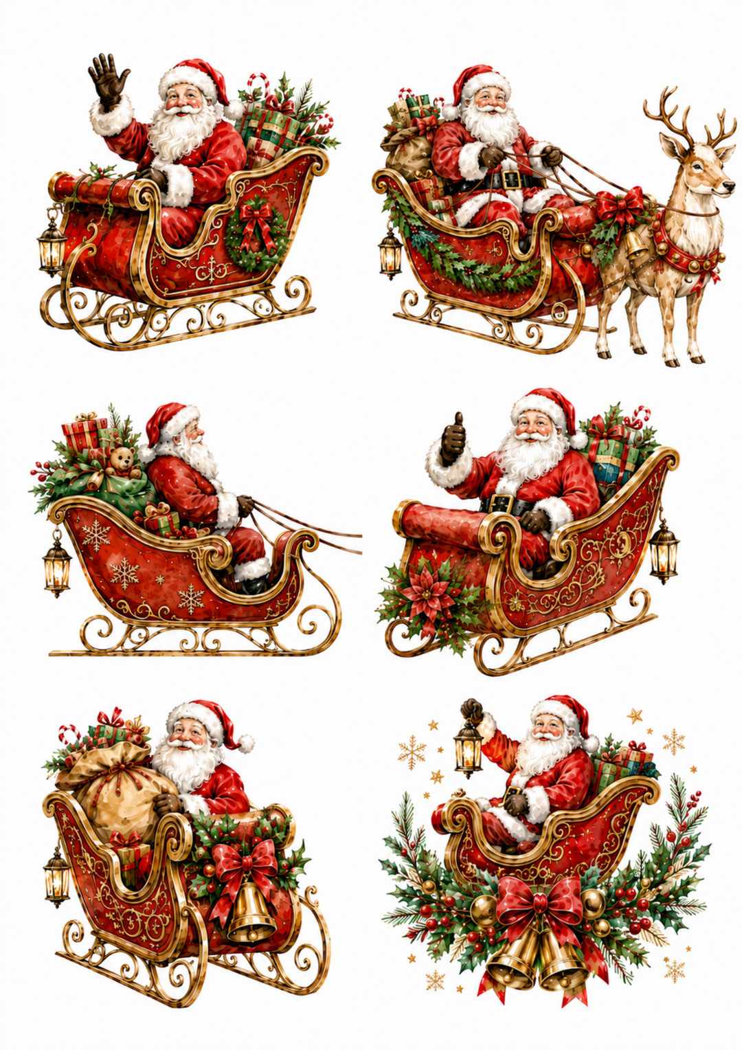 Rice Paper For Decoupage Santa&