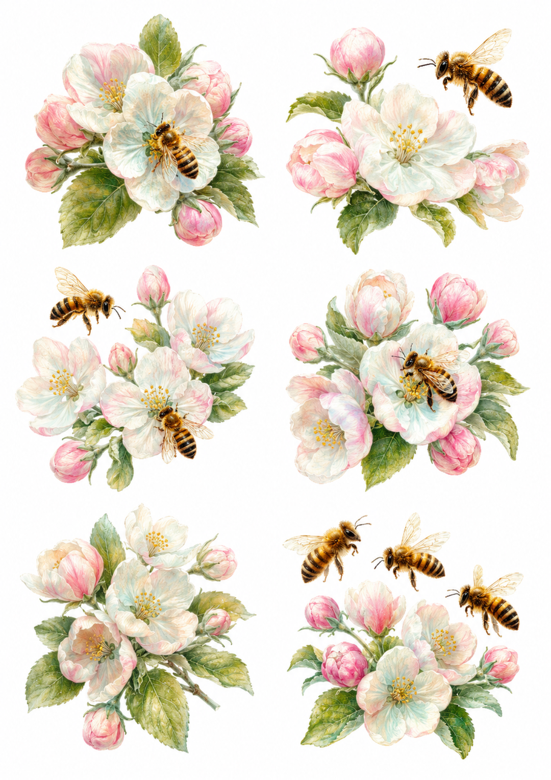 Reispapier für Decoupage, Blumenhintergrund, vollständig, Kat. Nr. 4809