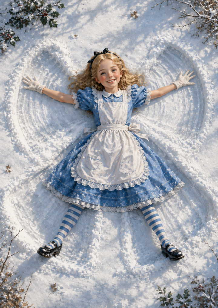 Rice Paper For Decoupage Alice in Winter Wonderland Full  Cat. No. 10204