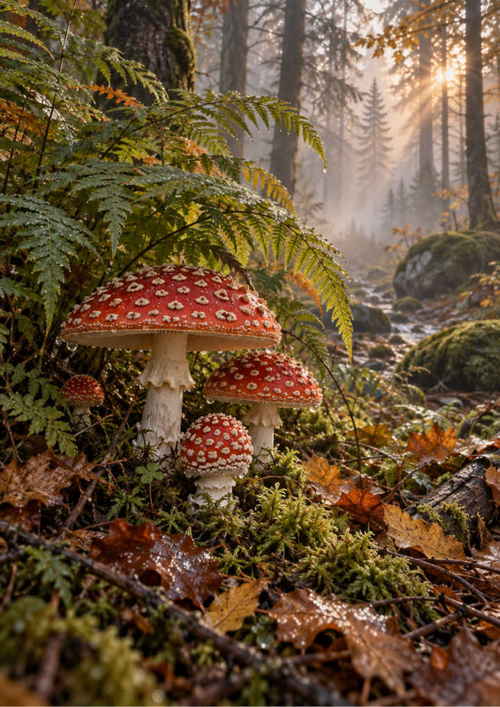 Rice Paper For Decoupage Enchanted Amanita Forest  Full Cat. No 10520