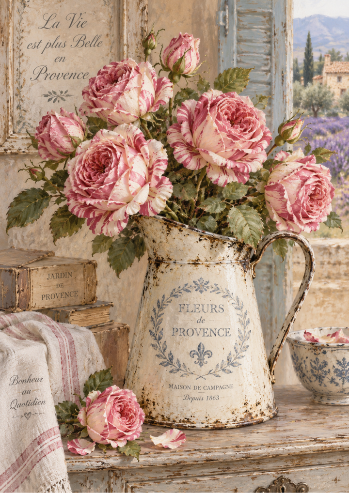 Reispapier für Decoupage, Blumenhintergrund, vollständig, Kat. Nr. 4809