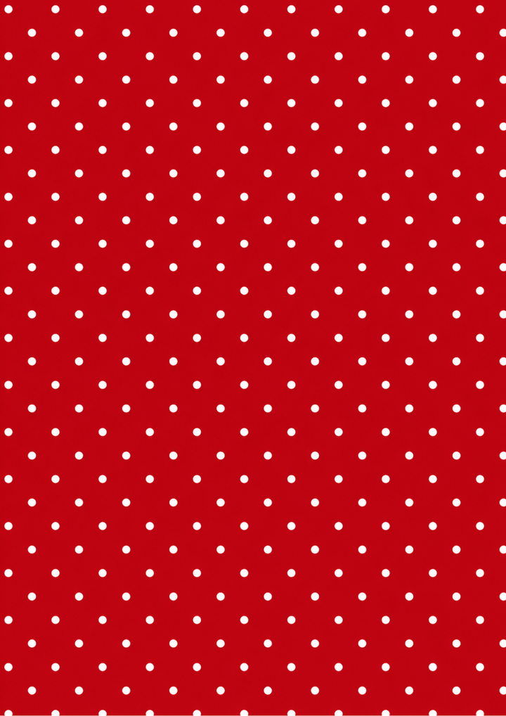 Rice Paper For Decoupage Crimson and White Polka Dot Pattern  Background Cat. No 10732