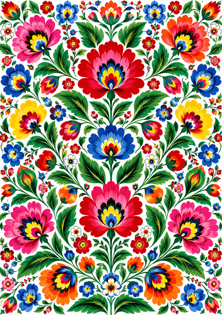Rice Paper for Decoupage Polish Folk Floral Pattern Full Cat 10837