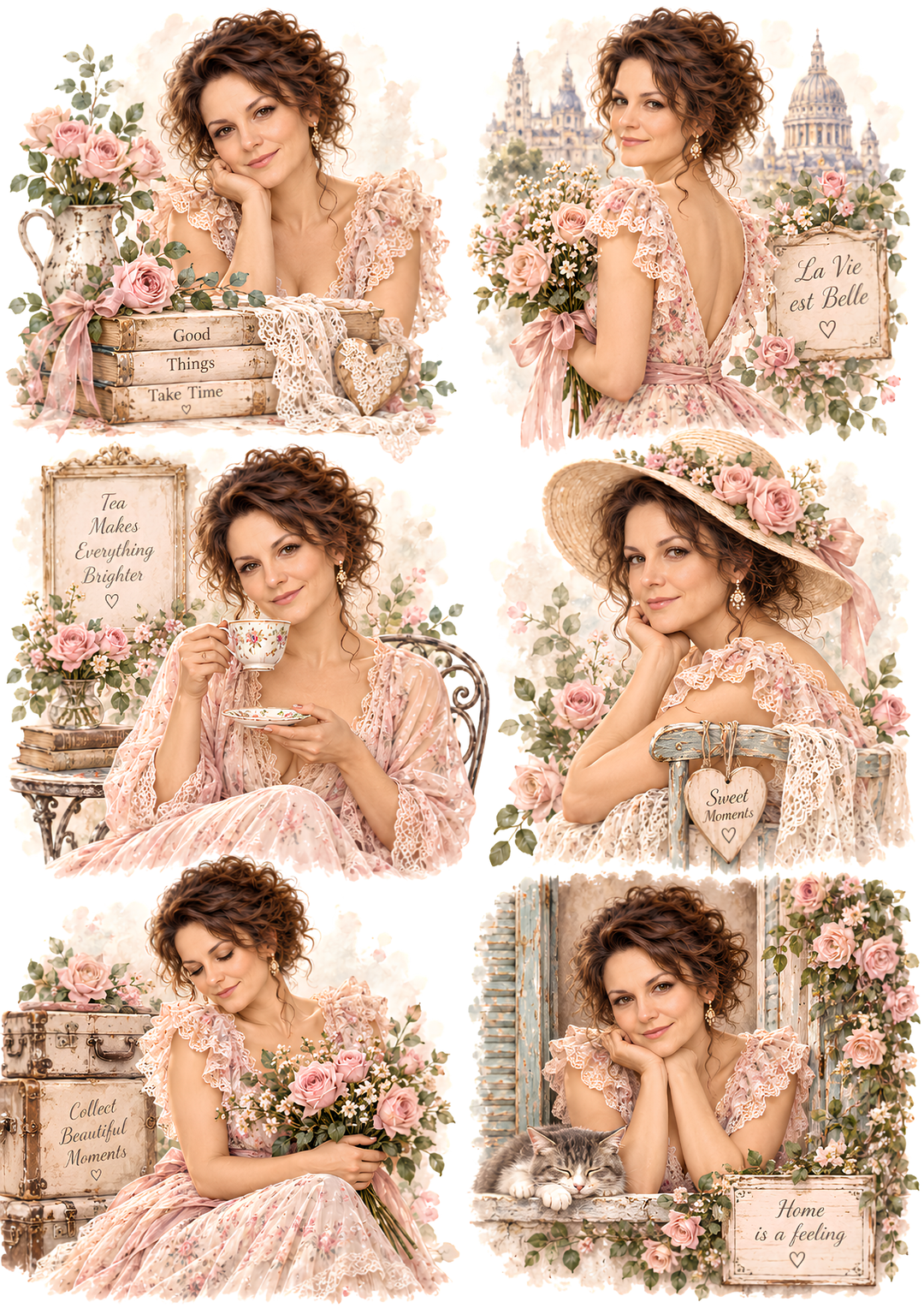 Reispapier für Decoupage, Blumenhintergrund, vollständig, Kat. Nr. 4809