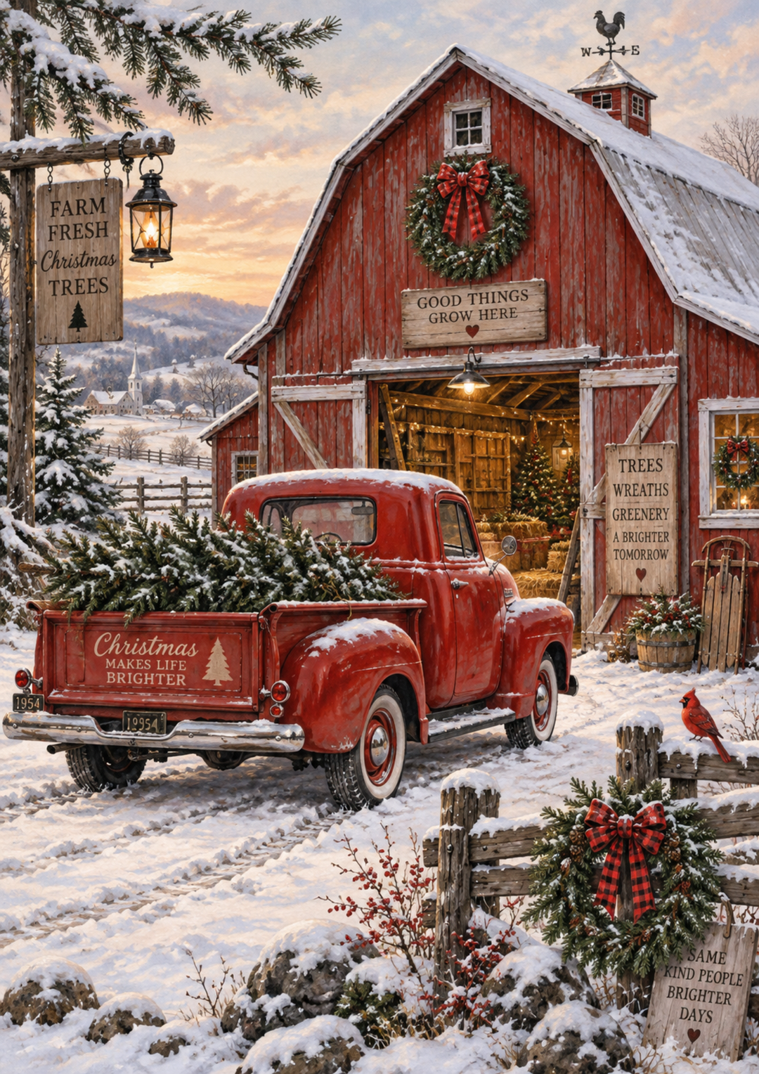Rice Paper for Decoupage Christmas Red Bran &amp; Red Pick Up Full Cat 10865