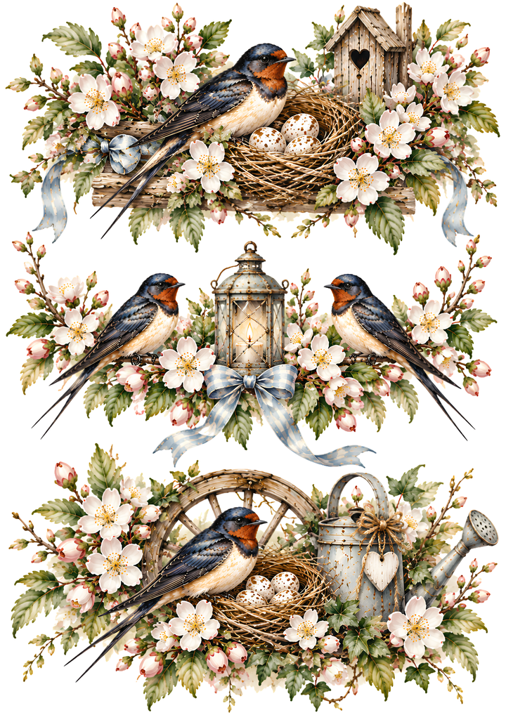 Reispapier für Decoupage, Blumenhintergrund, vollständig, Kat. Nr. 4809