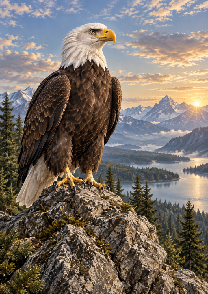 Rice Paper for Decoupage Majestic Eagle Full Cat 10921
