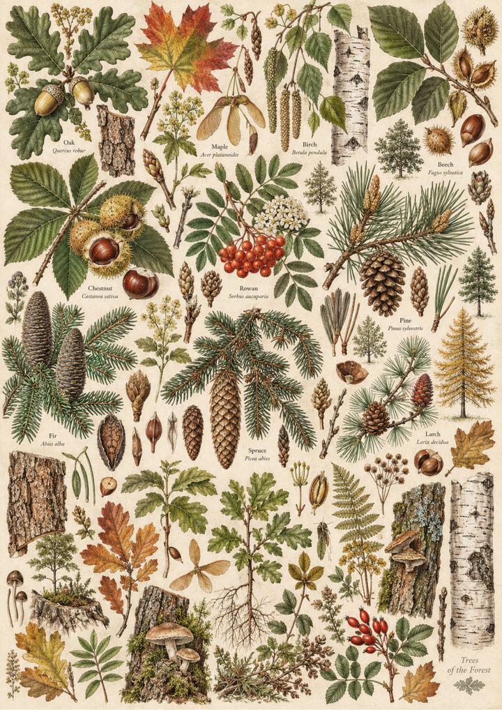 Rice Paper for Decoupage Botanical Collage Full Cat 10924