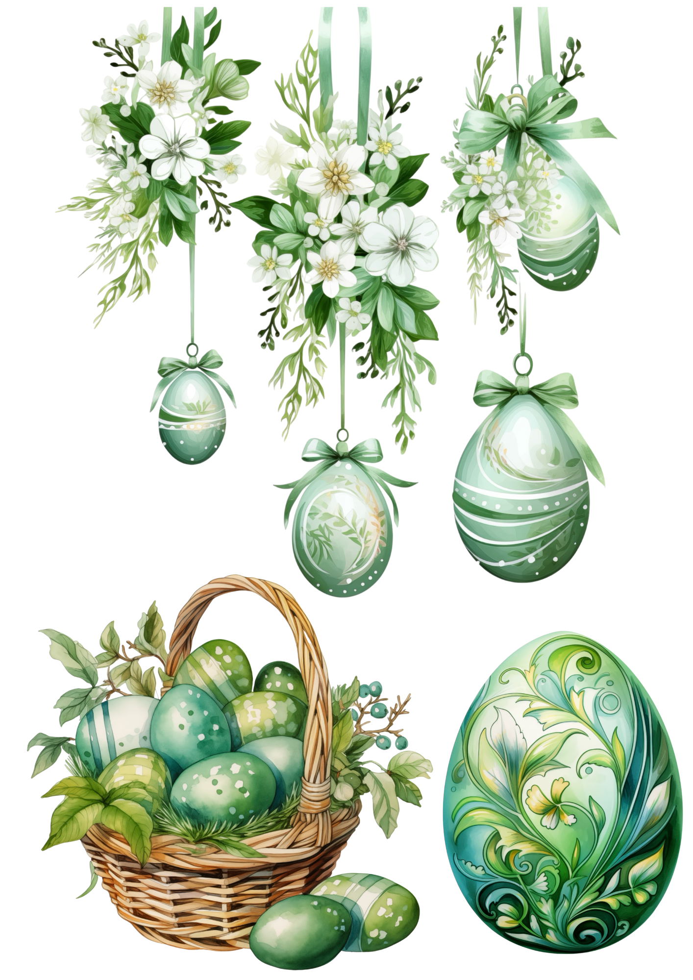 Reispapier für Decoupage Ostereier in Blumen 6 Collage Kat. Nr. 4311