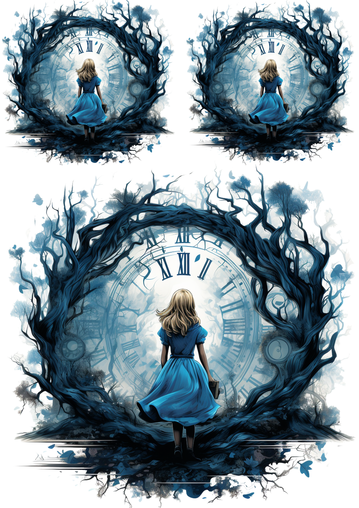 Rice Paper For Decoupage Alice In Wonderland 4 Collage Cat. No. 4322