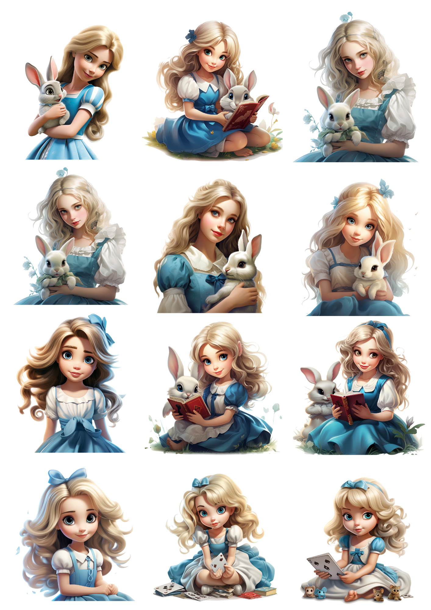 Reispapier für Decoupage Alice im Wunderland Collage Kat. Nr. 4338