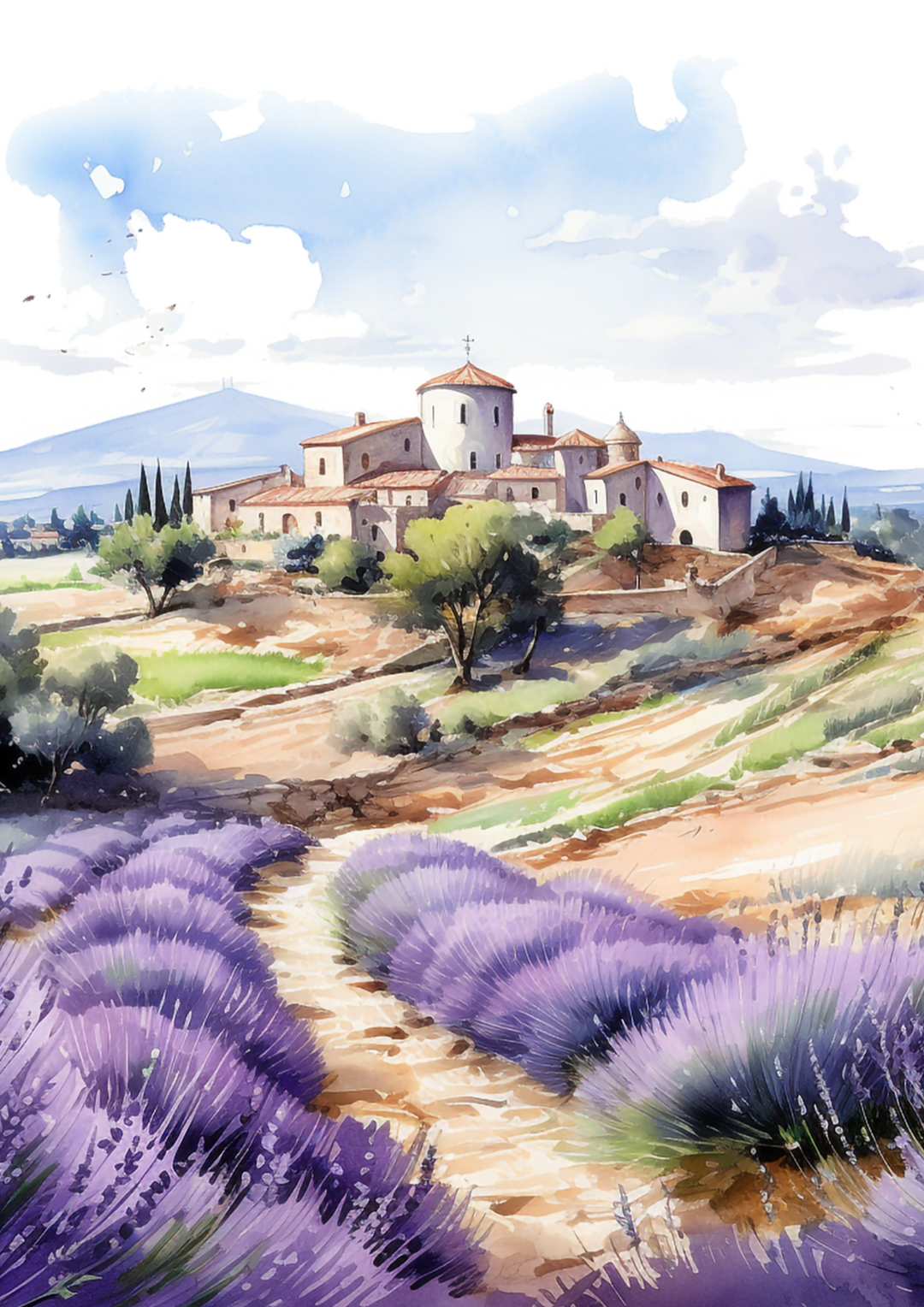 Rice Paper For Decoupage Provence and Lavender Field Full Cat. No. 4341