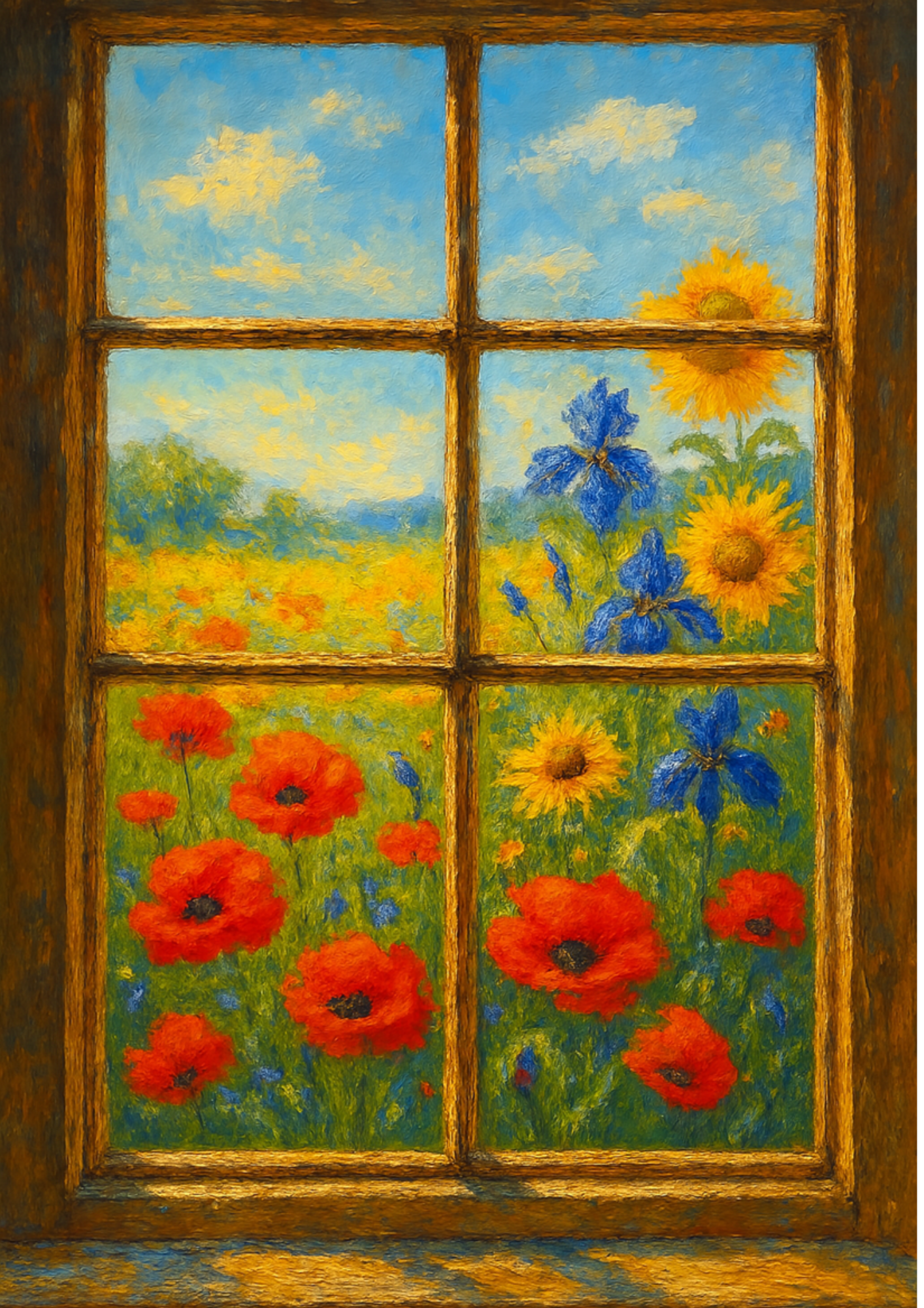 Reispapier für Decoupage-Fenster mit Wiesenansicht 2 Voll Kat. Nr. 4366