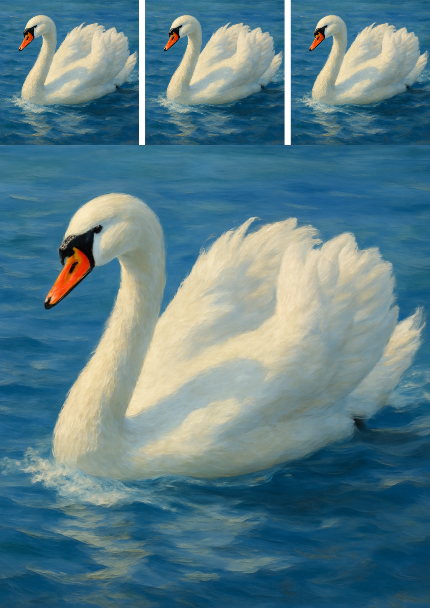 Reispapier für Decoupage-Collage „Schwan auf dem Wasser“ Kat. Nr. 4416