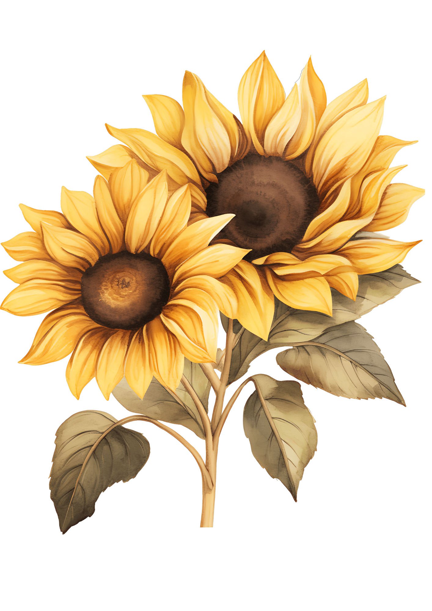 Rice Paper For Decoupage Sunflowers Collage Cat. No. 4446