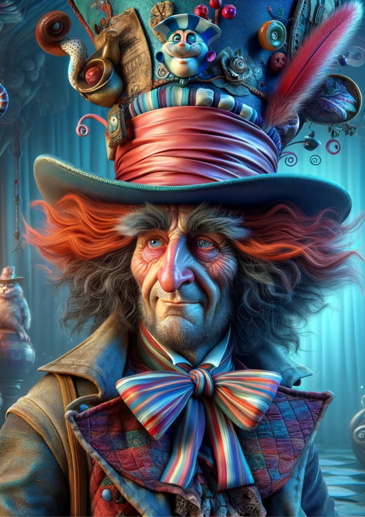 Rice Paper For Decoupage Mad Hatter Alice In Wonderland Full Cat. No. 4489