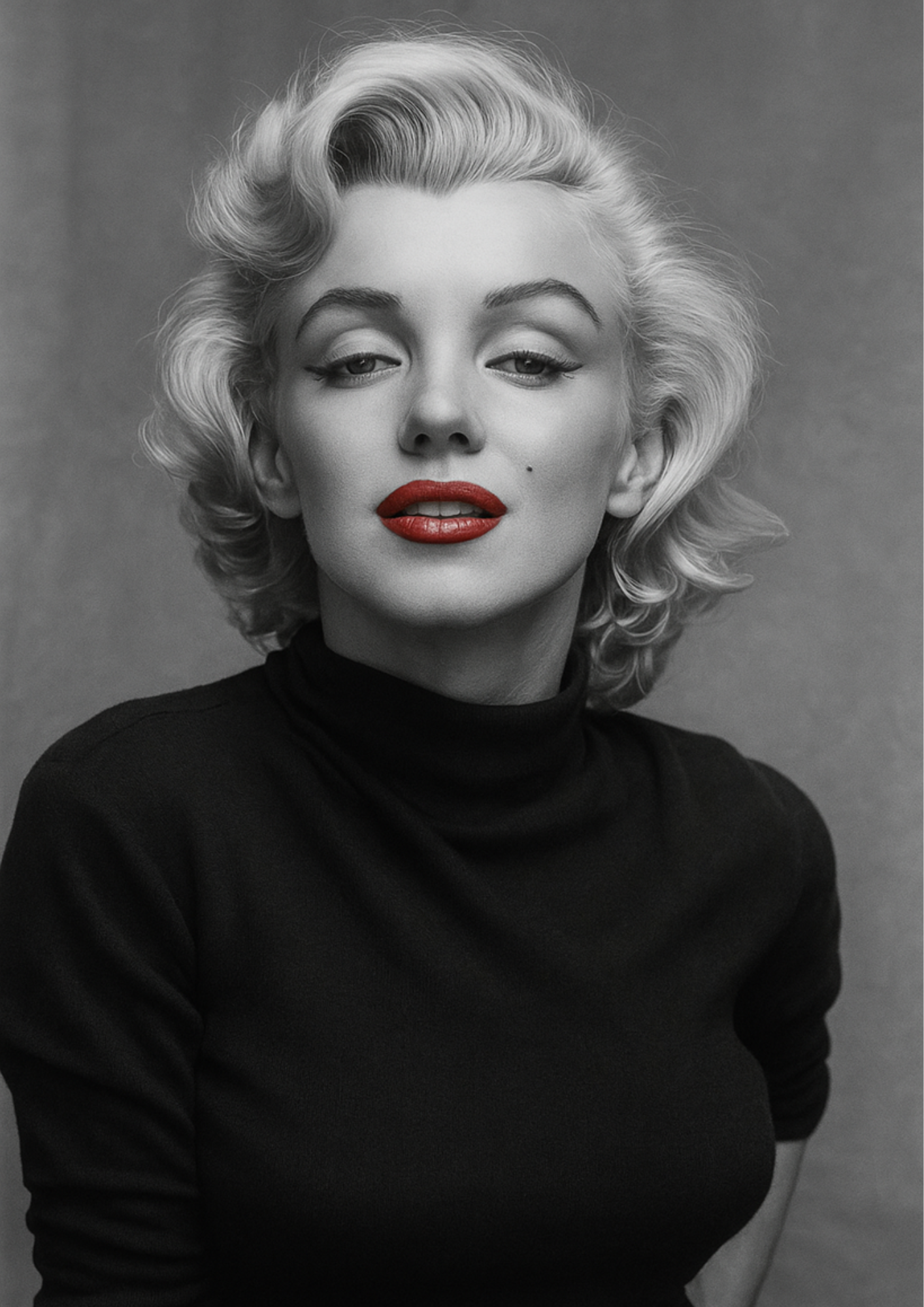 Reispapier für Decoupage Marylin Monroe in Schwarz, vollständige Kat.-Nr. 4516