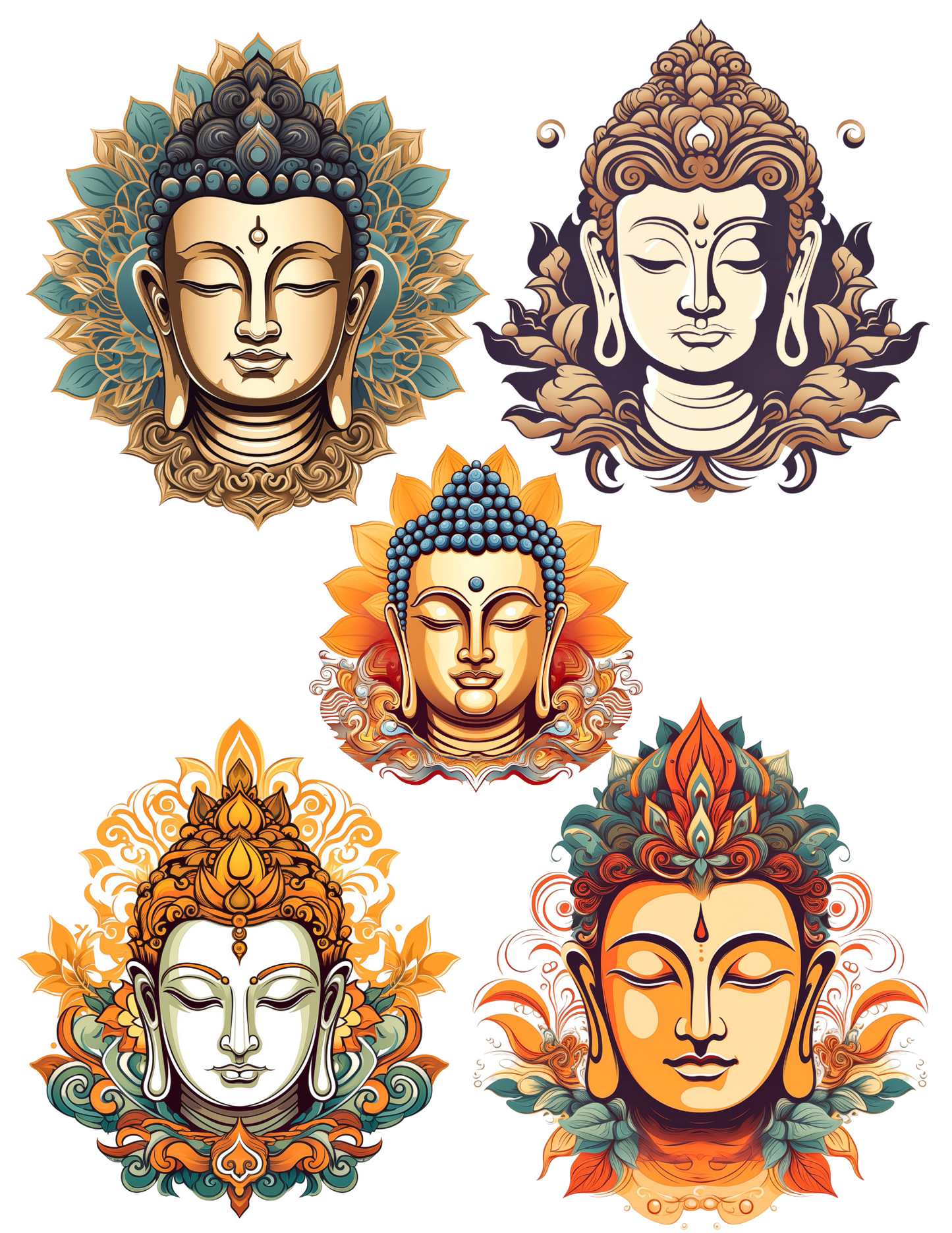 Reispapier für Decoupage Buddha Collage Kat. Nr. 4559