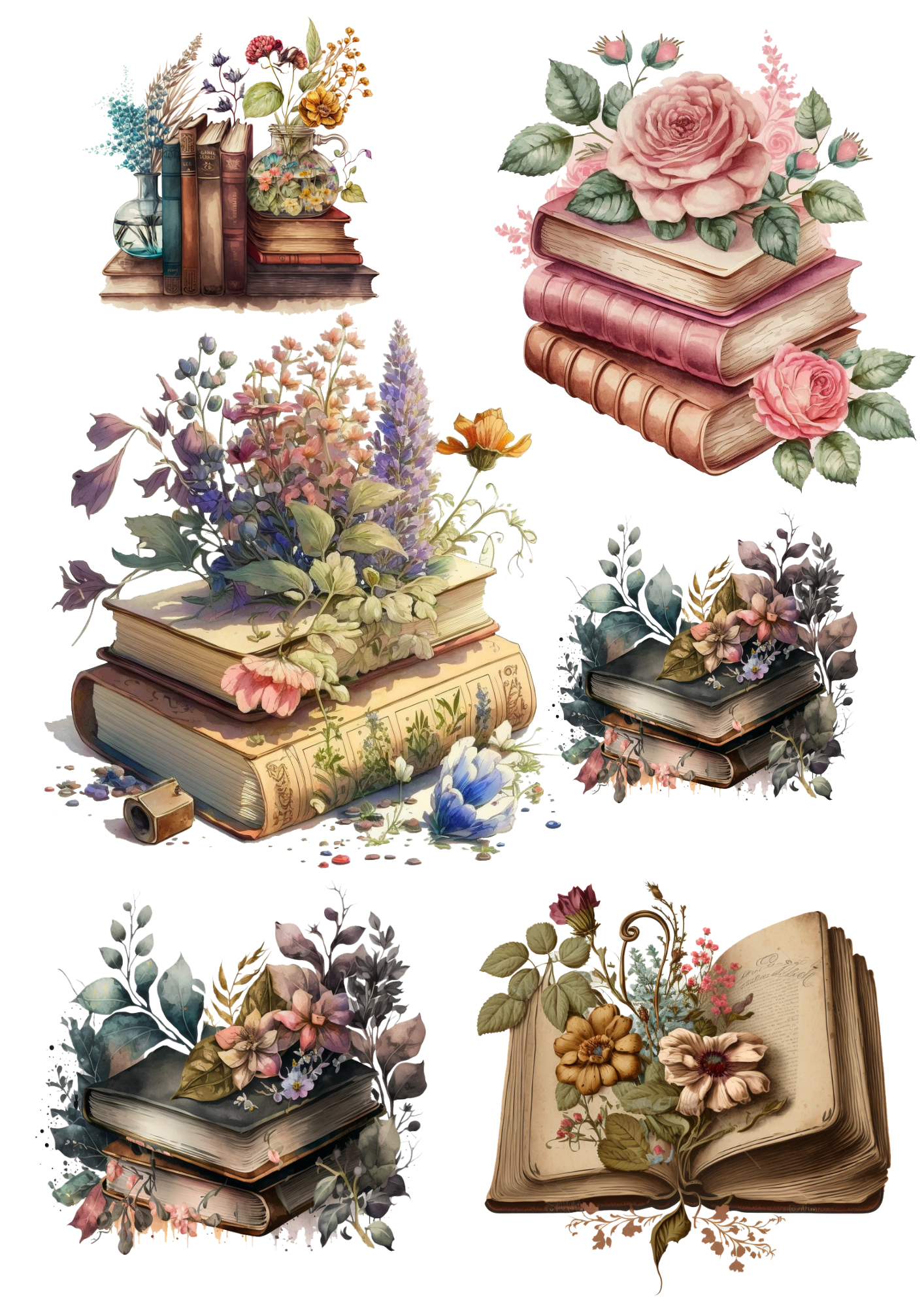 Reispapier für Decoupage Magic Books Collage Kat. Nr. 4777