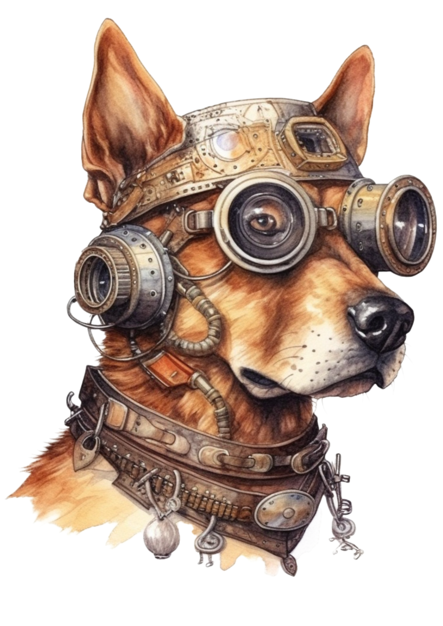 Reispapier für Decoupage Steampunk Hund Voll Kat. Nr. 4790