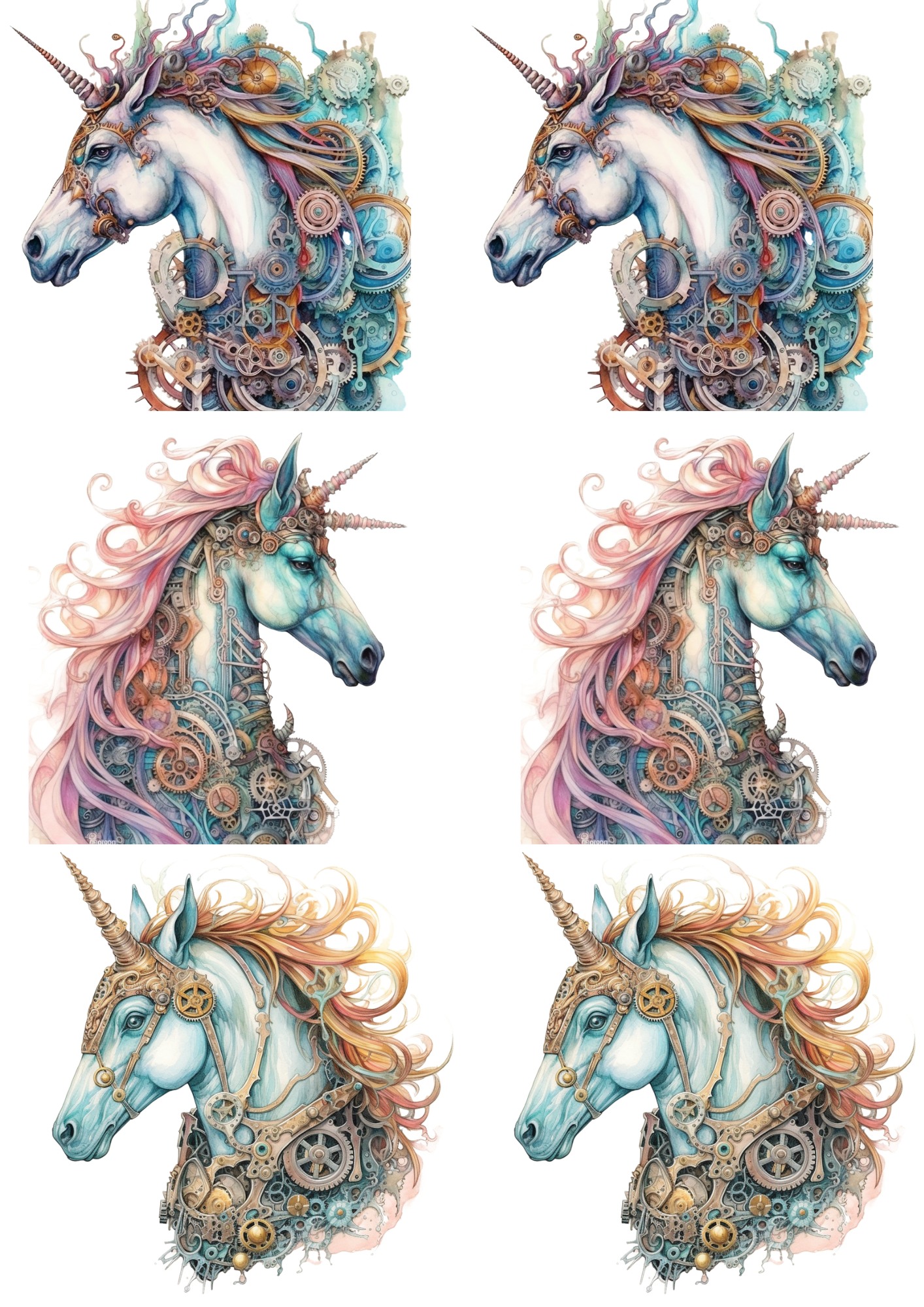 Reispapier für Decoupage-Einhorn-Collage Kat. Nr. 4813