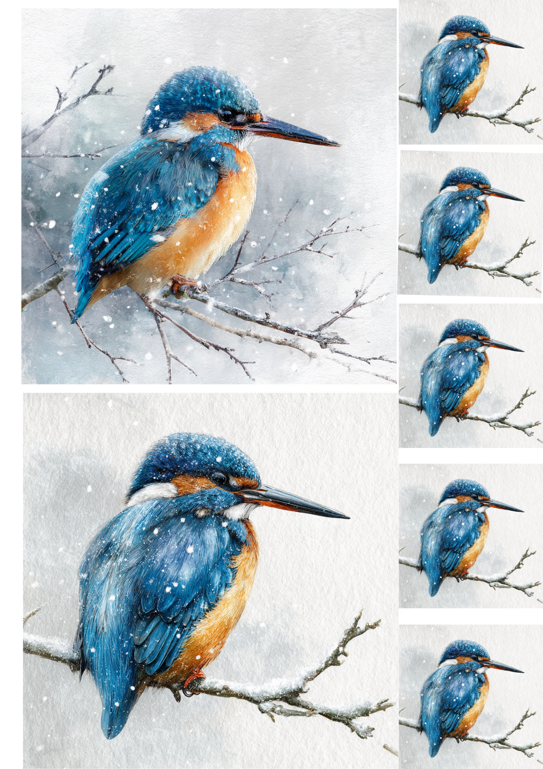 Reispapier für Decoupage-Eisvogel-Collage Kat. Nr. 4900