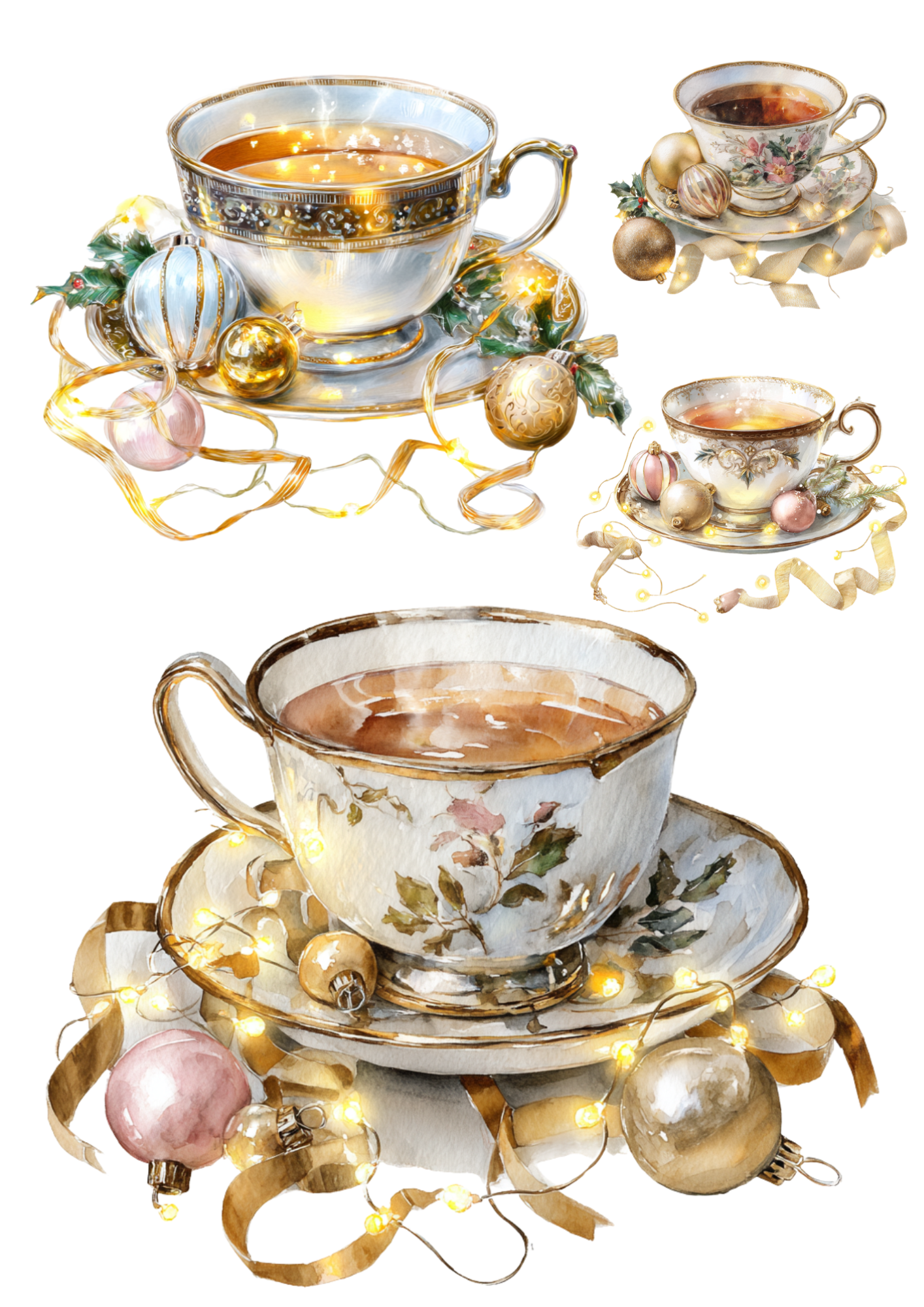 Reispapier für Decoupage-Collage „Tasse Tee“ Kat. Nr. 4907