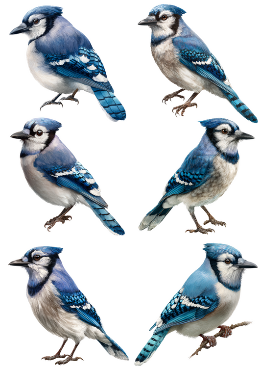 Reispapier für Decoupage Blue Jey Collage Kat. Nr. 4954
