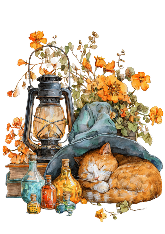 Reispapier für Decoupage Halloween Katze Voll Kat. Nr. 4982