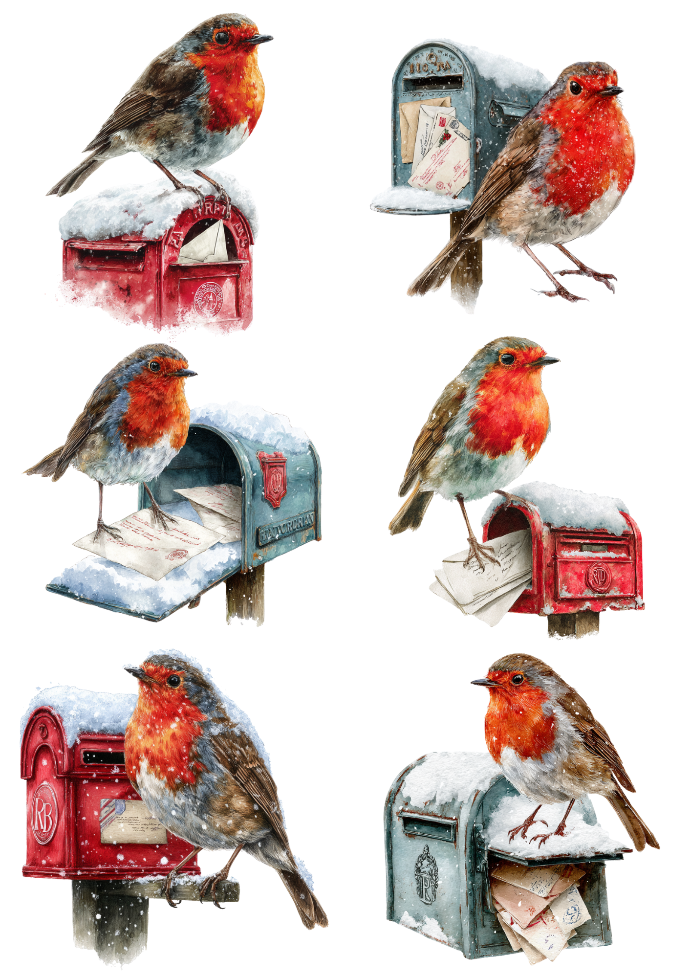 Reispapier-Decoupage-Collage „Hirsch am Bach“ Kat. Nr. 5021