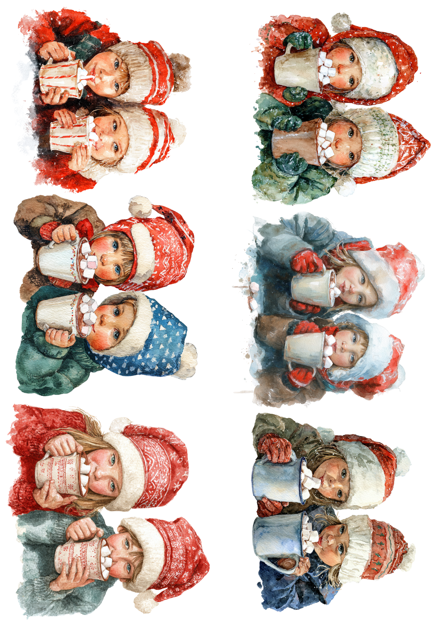 Reispapier-Decoupage-Collage „Hirsch am Bach“ Kat. Nr. 5021