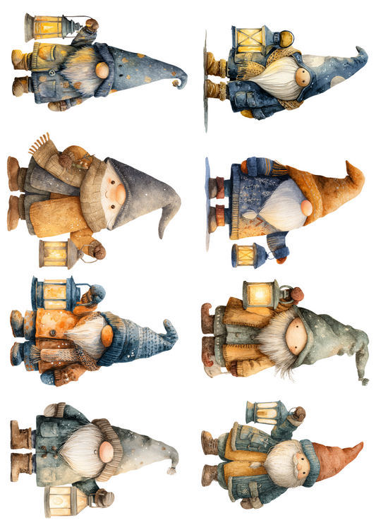 Reispapier-Decoupage-Collage „Hirsch am Bach“ Kat. Nr. 5021