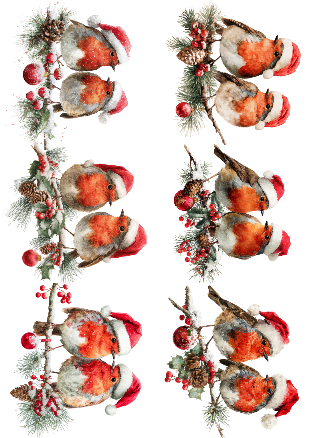 Reispapier-Decoupage-Collage „Hirsch am Bach“ Kat. Nr. 5021