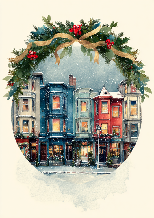 Rice Paper For Decoupage Christmas City Full Cat. No. 5411