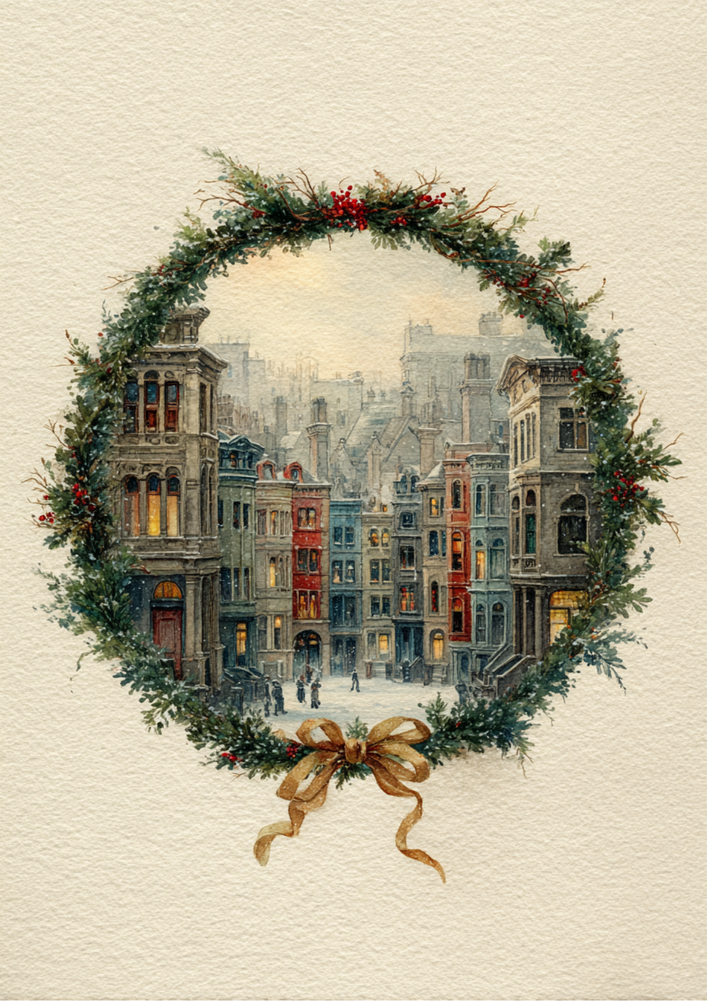 Rice Paper For Decoupage Christmas City Full Cat. No. 5412