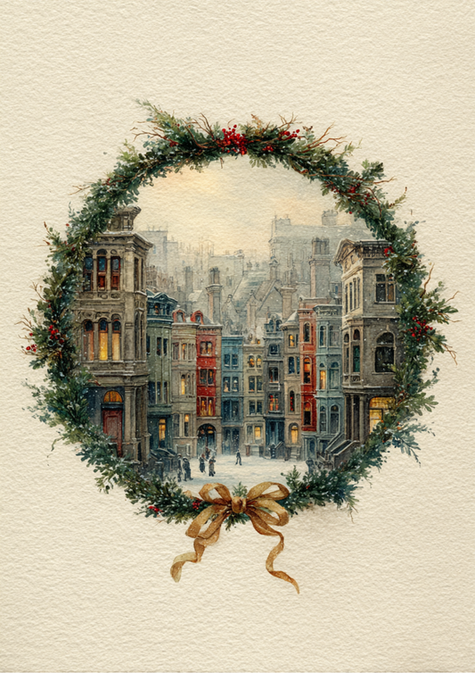 Rice Paper For Decoupage Christmas City Full Cat. No. 5412