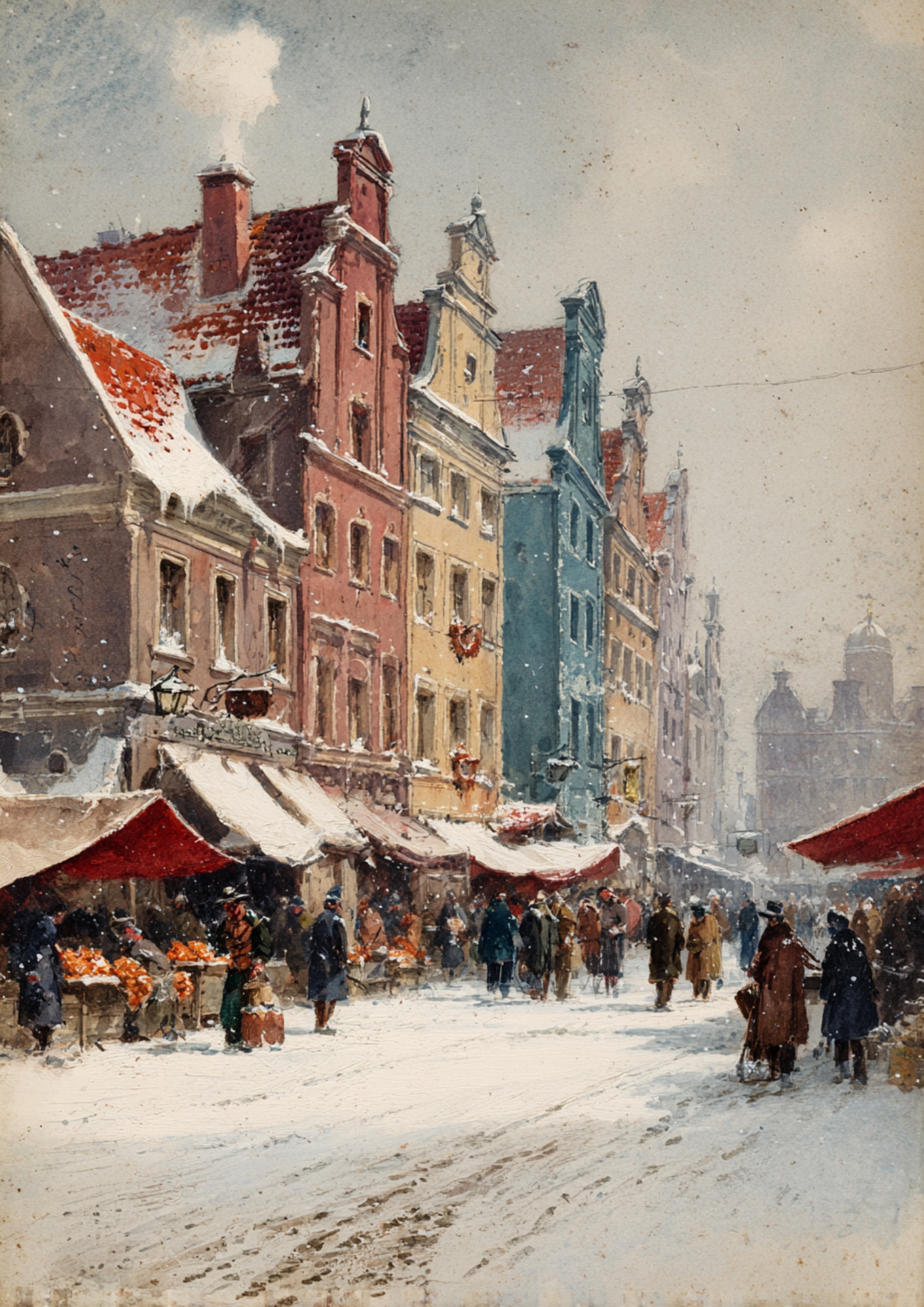 Rice Paper For Decoupage Winter City Full Cat. No. 5430