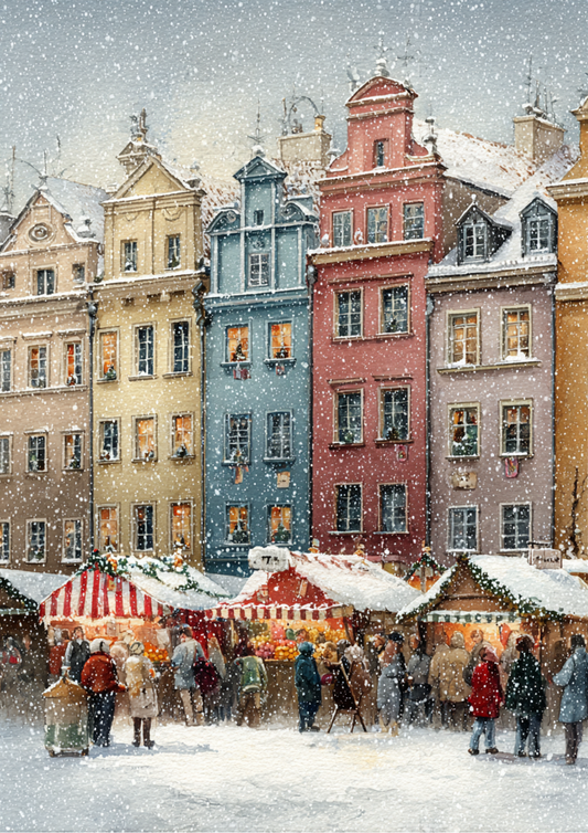 Rice Paper For Decoupage Winter City Full Cat. No. 5431