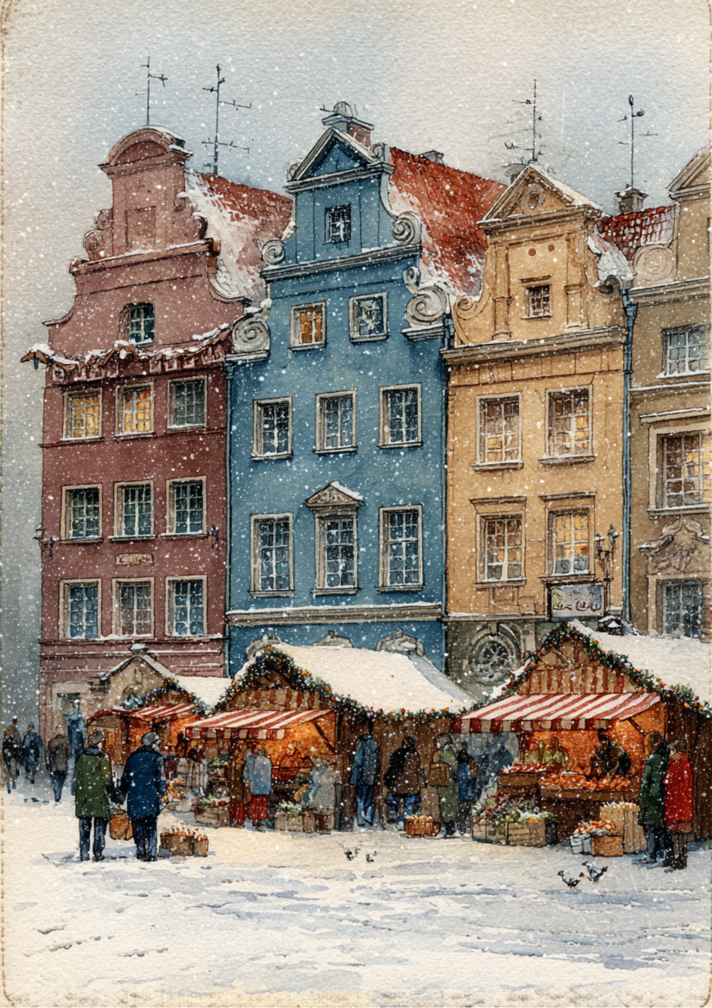 Rice Paper For Decoupage Winter City Full Cat. No. 5432