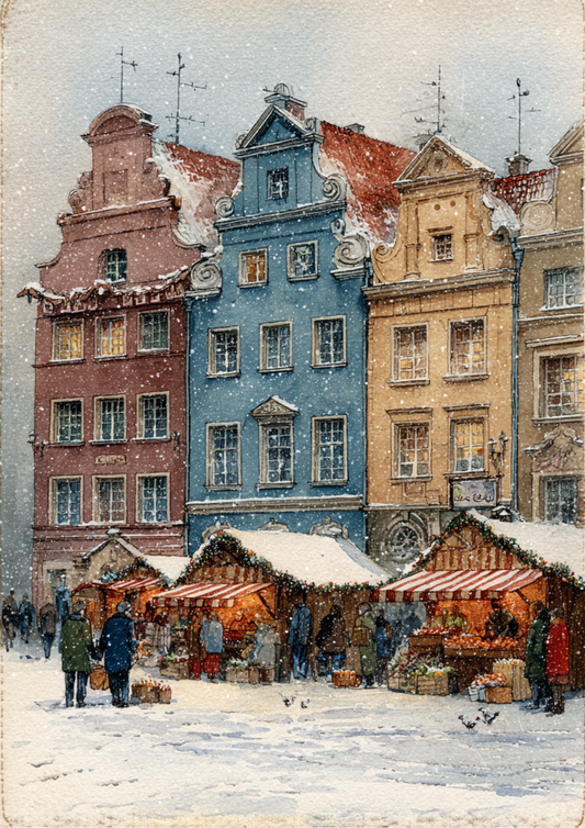 Rice Paper For Decoupage Winter City Full Cat. No. 5432