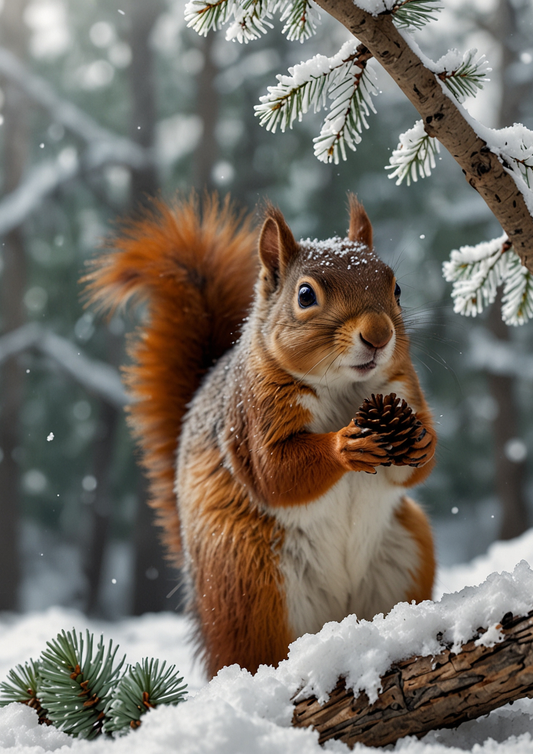 Rice Paper for Decoupage Red Squirrel Full Cat. No. 5437