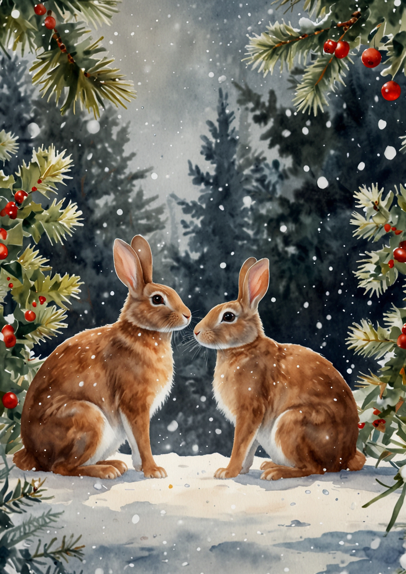 Rice Paper For Decoupage Hares Full Cat. No. 5446