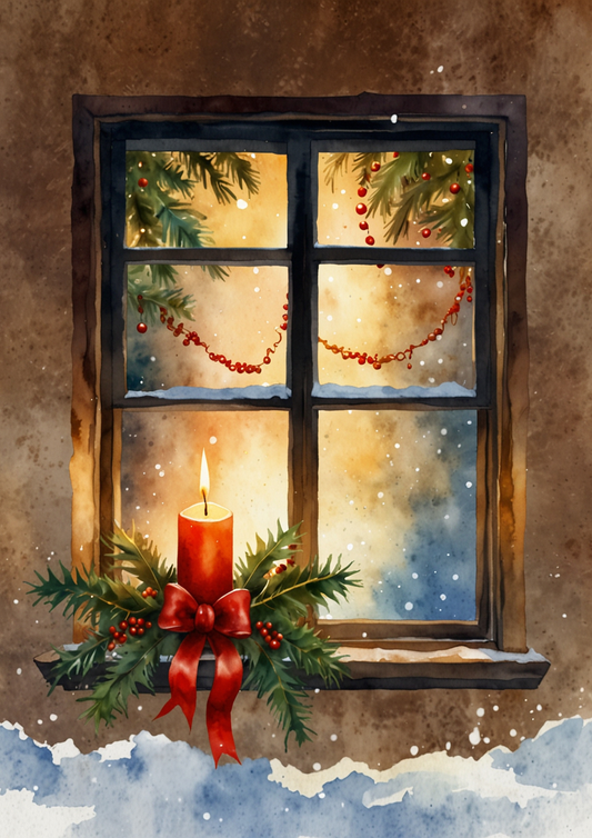 Rice Paper For Decoupage Christmas Window Full Cat. No. 5469