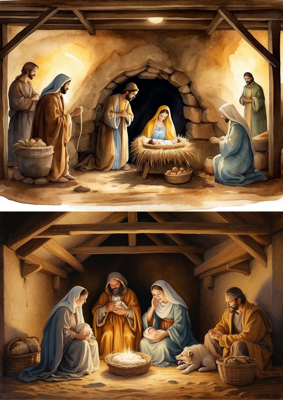 Rice Paper for Decoupage Christmas Nativity Scene Collage Cat. No. 5473