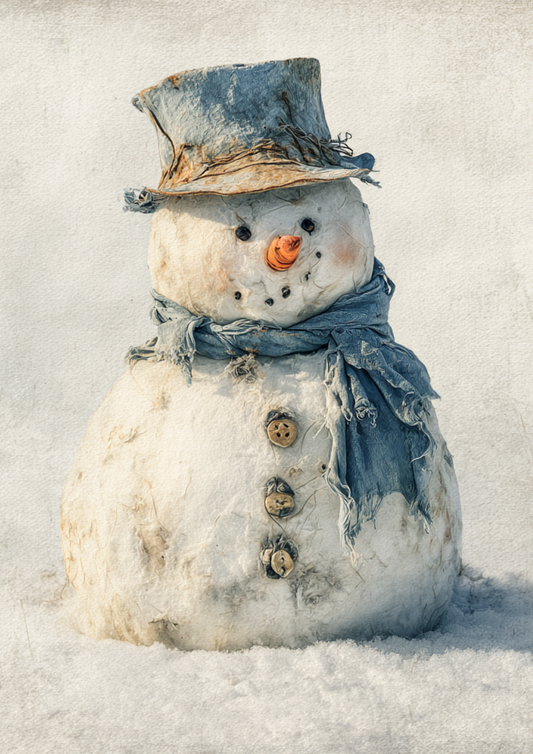 Rice Paper For Decoupage Snowman Full Cat. No. 5503