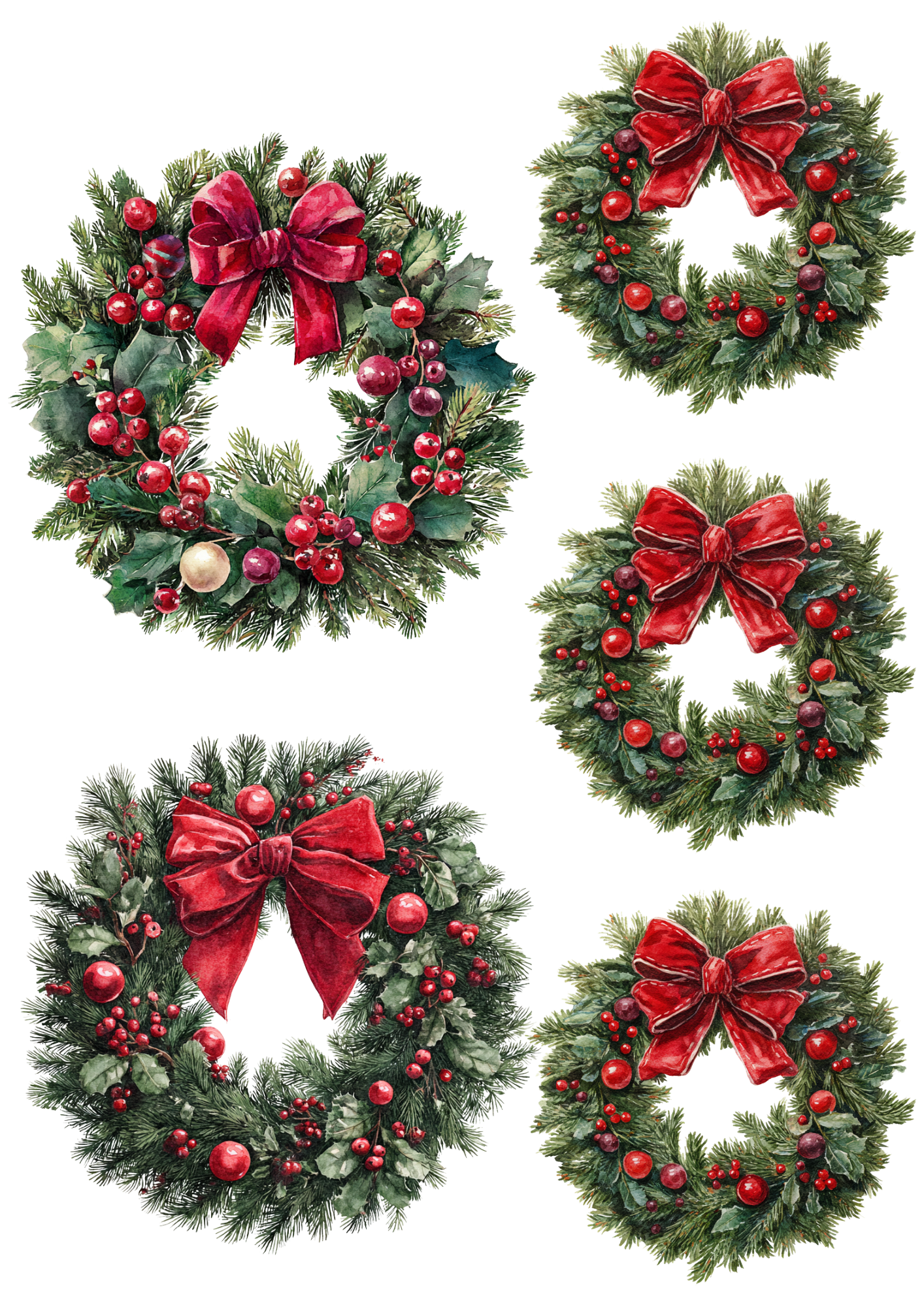 Rice Paper For Decoupage Christmas Decorations Collage Cat. No. 5509